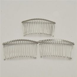 50pcs Black gold silver 20 Teeth Wedding Bridal DIY Wire Metal Hair Comb Clips Hair Findings Accessories228t