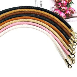 Bag Parts Accessories Lady Short Bag Belts Pu Leather Braided Rope Handles For Handbag Shoulder Bag Strap Diy Replacement Bags Belt Diy Bag Parts 231017