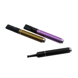 New Cool Mini Aluminium Pipes Dry Herb Tobacco Catcher Taster Bat One Hitter Portable Innovative Smoking Digger Tube Cigarette Holder Dugout Plastic Tips