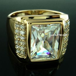 18k Yellow Gold Filled Men's Wedding Ring Lad diamond R199 SIZE Q-Z 5 R1992469