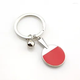 Keychains Creative Mini Table Tennis Paddle Keychain Sports Keyring Ladies And Men's Bag Car Key Pendant Promotional Gifts