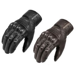 Sports Gloves Motorcycle Winter Waterproof Leather for Men Thermal Warm Inner Touch Screen Motorbike MTB Bike Riding 231017