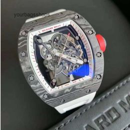 Tactical Pilot Watch Mechanical Automatic RM Wrist Watch RM055 Japan Limited Edition Carbon Fibre Men's Fashion Leisure Business Sports Machinery Wristwatch GTQ9