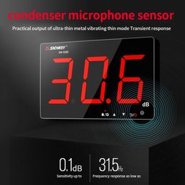 Noise Meters SNDWAY SW-525B 130dB Wall Mounted Handheld Fast Response Sound Noise Level Meter Digital Data Storage 231017