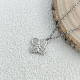 Pendant Necklaces Stainless Steel Necklace For Women Silvery Colour Flower Shape Embossed Sun Women's Fashion Jewellery Gifts Direct Sale