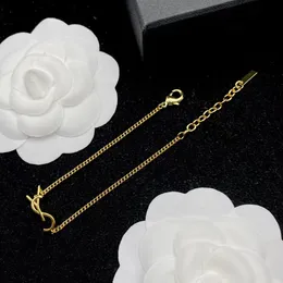 Fashion necklace Top Quality Women Designer Bangles Necklace Y Letter Pendant Couple Bracelets Copper Sets Wholesale