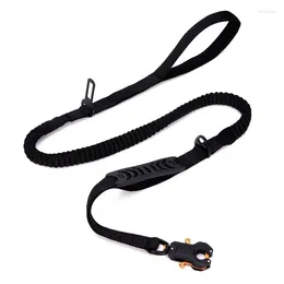 Dog Collars Tactical Leash Heavy Duty With Frog Clip Soft Padded Handle Bungee Leashes For Mid Large Dogs Training Walking