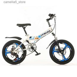 Bikes Ride-Ons WolFAce Children Foldable Bicycle Mountain Bike 18/20/22 Inch Dual Disc Brake Shifting Bike 6-14 Years Old Child Bike 2022 New Q231017