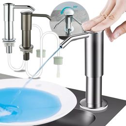 Liquid Soap Dispenser Kitchen Sink Soap Dispenser Upgraded Extended Tube Pump Dispenser Sink Countertop installation for Detergent and Hand Sanitizer 231013