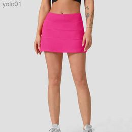 Women's Tracksuits Pace Rival With Women Plated High Waist Yoga Shorts With Skirts Attached For Tennis Workout Gym Clothes SportswearL231017