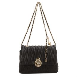 Luxury Designer Handbag Shoulder Crossbod Small Square Bag Elegant and Fashionable Lingge Chain Women's Bag