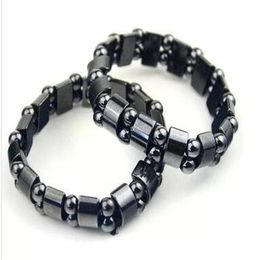 Magnetic Bracelet for Men Black Hematite Beads Magnetic therapy Bracelets Fashion Beaded Bracelet for Women209o