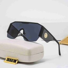 mens Goggle rimless sunglasses polaroid designs One-piece lens glasses frame senior Eyewear Vintage Metal model Sun Glasses With