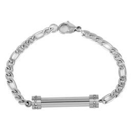 IJB5026 Stainless Steel Chain Bracelet Cremation Jewellery Crystal Memorial Ashes Keepsake Urn Funeral Casket Women's Bracelet256T