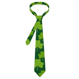 Bow Ties St Patricks Day Tie Lucky Green Shamrock Wedding Party Neck Men Retro Trendy Necktie Accessories Custom DIY Collar