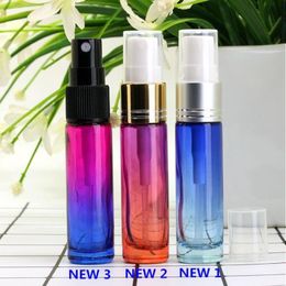 600pcs Gradient Colour 10ml Perfume Sprayer Bottle For Travel Portable Refillable Perfume Spray Pump Bottle With Black Gold Silver Cap H Moto