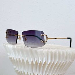 Herren- und Damensonnenbrille, luxuriöses, goldpoliertes, platiniertes Metall, quadratisch, Größe 57 19 140, hochwertiges Vintage-Damenglas