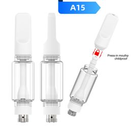 A15 Full Ceramic Manufacturer Supplies Glass Cartridge 2.0ml Vape Oil Atomizer 10.5mm Diameter 510 Batteries Compatible