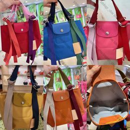 Luxury Longcham bags 2023 New Contrast Colour Handbags Replays Small Underarm bag Strap Tote Bags Hand Carrying Bag Mini Hobo bags Women Classic Coin Mobile Phone Bag