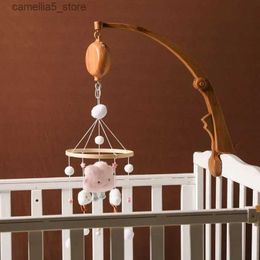 Mobiles# Baby Rattles Crib Mobiles Imitation Wood Grain Infant Bed Decoration Newborn Toys Developing Diy Accessories Crib Holder Arm Bra Q231017