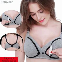 Maternity Intimates Nursing bra front button opening sleep bra gather sports bra maternity bra women's underwearL231017