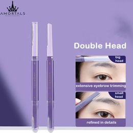 Eyebrow Trimmer Amortals 2pcsset Folding Armpit Lip Hair Razor Beauty Face Eye Brow Shaper Shaver Stainless Steel Blades 231016