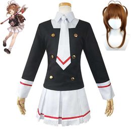 Cosplay Anime Kinomoto Sakura Magic Card Captor Cardcaptor Ccs Cosplay Costume Wig Loli School Sailor Jk Uniform Hallowen Suit