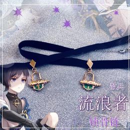 Party Supplies Game Genshin Impact Wanderer Kunikuzushi Cospaly Accessories Necklace Pendant Chocker Neck Ornaments Prop Activity Cos