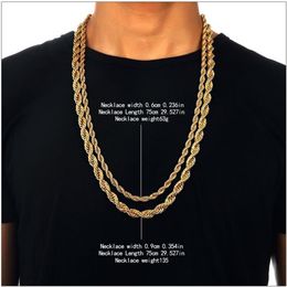 6-9mm Gold Plated Metal Braid Chain 29 5 Inch For Men Women Stunning Fashion Cool Jewelry264y