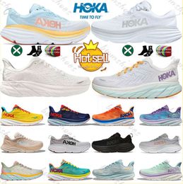 clifton 9 Clifton 8 Blanc Purple Seafoam Women Mens Outdoor casual shoes Hokas bondi 8 On Black Cyclamen Sweet Lilac Carbon X 2 Triple White mens trainers SneakersRTG