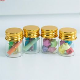 30x40x21mm 15ml Mini Transparent Glass Bottles With Aluminium Screw Cap Empty Golden Metal Lids Vials Jars 50pcshigh qualtity Pcidr Oraml