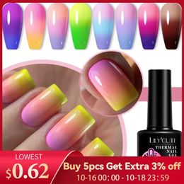 Nail Polish LILYCUTE Thermal Gel Nail Polish 3layers Color Changing Effect Gel Varnishes All For Manicure Long Lasting Nails Art UV Gel 231016