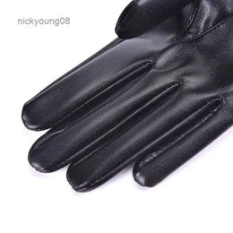 Fingerless Gloves New Design Sexy Leather Gloves for Women Half Palm PU Leather Gloves Party ShowL231017