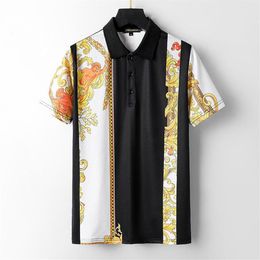 2022 designer stripe polo shirt t shirts snake polos bee floral mens High street fashion horse polo luxury T-shirt #8002297D