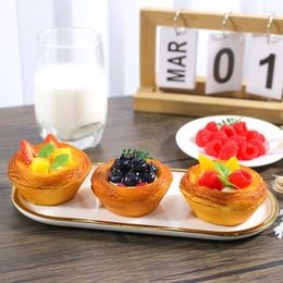 Decorative Flowers Artificial Fruit Cake Dessert Model Fake Food Simulation Bread Pography Props Children's Toys Home Decoration Accessories