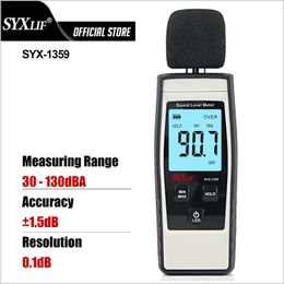 Noise Metres SYXLIF Decibels measuring device Sound level Metre Sound level indicator Noise level Metre Decibel detector 30-130 dB for metro 231017