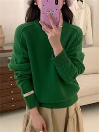 Women's Sweaters Hsa 2023 Women Sweater And Pullovers Solid Color Oneck Cashmere Korean Fashion Candy Jumpers Loose Chic Knitwear Tops