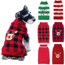 Dog Apparel Clothes Winter Warm Knitted Pet For Small Medium Dogs Chihuahua Puppy Turtleneck Pets Sweater Christmas