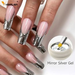 Лак для ногтей Venalisa Гель для окраски металла Золото Серебро Зеркальный лак GDCOCO Укрепляющий гель Keep Nail C Arc UV Строительный гель 5D Моделирующий гель 231016