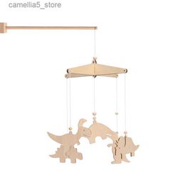 Mobiles# 2021 New Baby Rattles Bracket Set Infant Crib Mobile Wall Bed Bell Bracket Hanging Rattles Toy Wood Holder Assembly Accessories Q231017