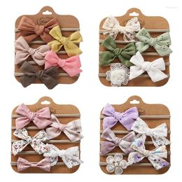 Hair Accessories 5pcs Baby Hairbands Sweet Born Infant Girls Soft Elastic Bowknot Head Wraps Headbands Po Props