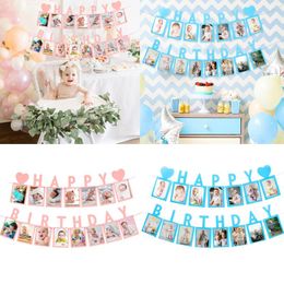 Party Decoration Happy Birthday Po Banner Garland Wild One Year 12 Month Bunting First 1st Decor Boy Girl Baby Shower