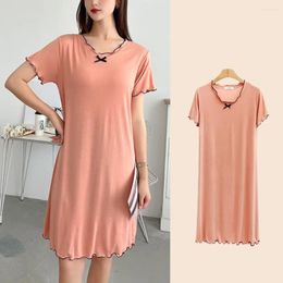 Women's Sleepwear Fdfklak Modal Night Dress Women Nightgowns Summer Short Loose Nightdress Solid Colour Lingerie Home Clothes