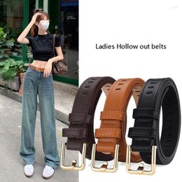 Belts Women Belt All-match Commuter Style Simple Hollowout Buckle Fashion Elegant Business Decorative For Ladies