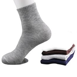 5 Pairs Men Socks Size 39-43 Spring Autumn Solid Colour Casual Trendle Black Male Short Sock Steady Mature Breathable Adult Socks295B