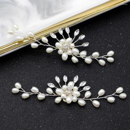 Jewelry Pouches 2PCS Shoes Clips Bridal Pearls Buckles Wedding Decoration Accessories For Party Weeding