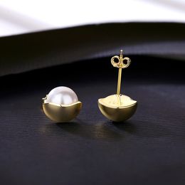 2024 New Fashion Pearl s925 Silver Stud Earrings Women Luxury 18k Gold Plated Earrings Jewellery for Women Wedding Party Valentine's Day Christmas Birthday Gift SPC