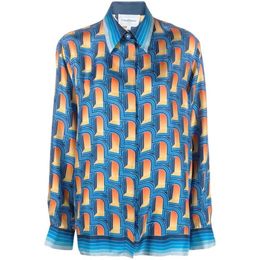 Casablanca environment door designer shirts sicilian unisex long sleeved shirt button up polos shirts