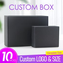 Gift Wrap Black packaging carton gift box soap box supports custom size printing 231017