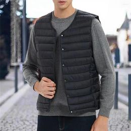 Men's Vests Ultra Light White Duck Down Women Vest Thin Coat Men Sleeveless Jacket V Collar